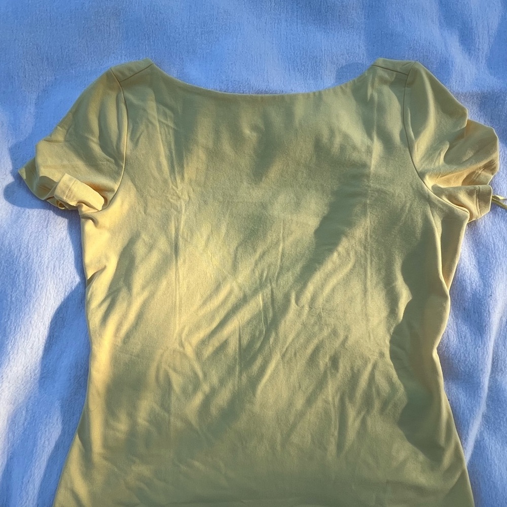 Banana Republic Factory Yellow Cap Sleeve Blouse